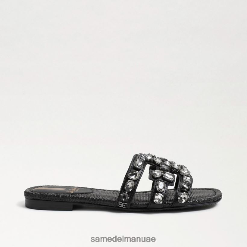 جلد أسود أحذية Sam Edelman نحيف صندل باي 16 منزلق 246L6T534