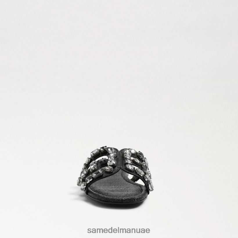 جلد أسود أحذية Sam Edelman نحيف صندل باي 16 منزلق 246L6T534