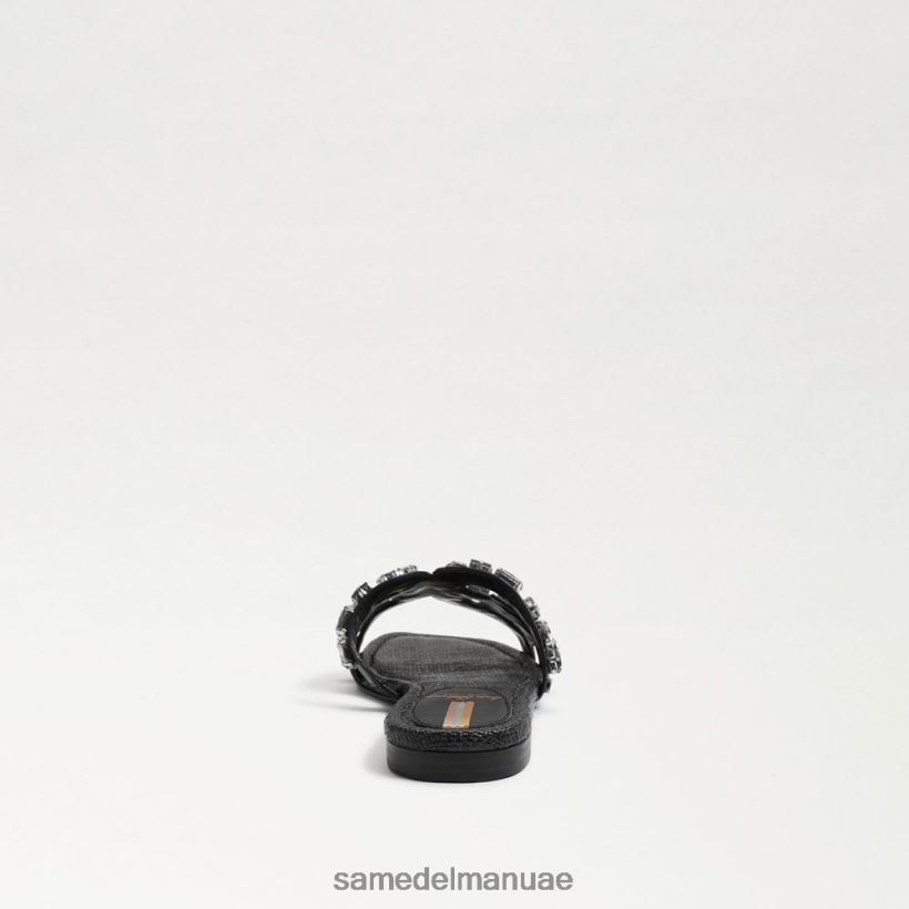 جلد أسود أحذية Sam Edelman نحيف صندل باي 16 منزلق 246L6T534