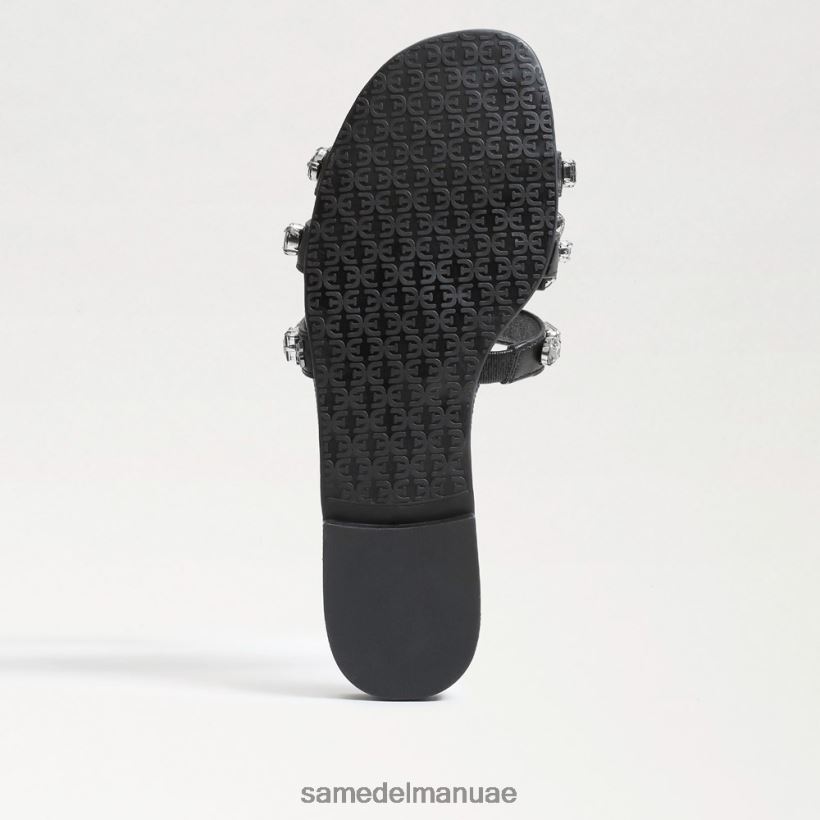 جلد أسود أحذية Sam Edelman نحيف صندل باي 16 منزلق 246L6T534