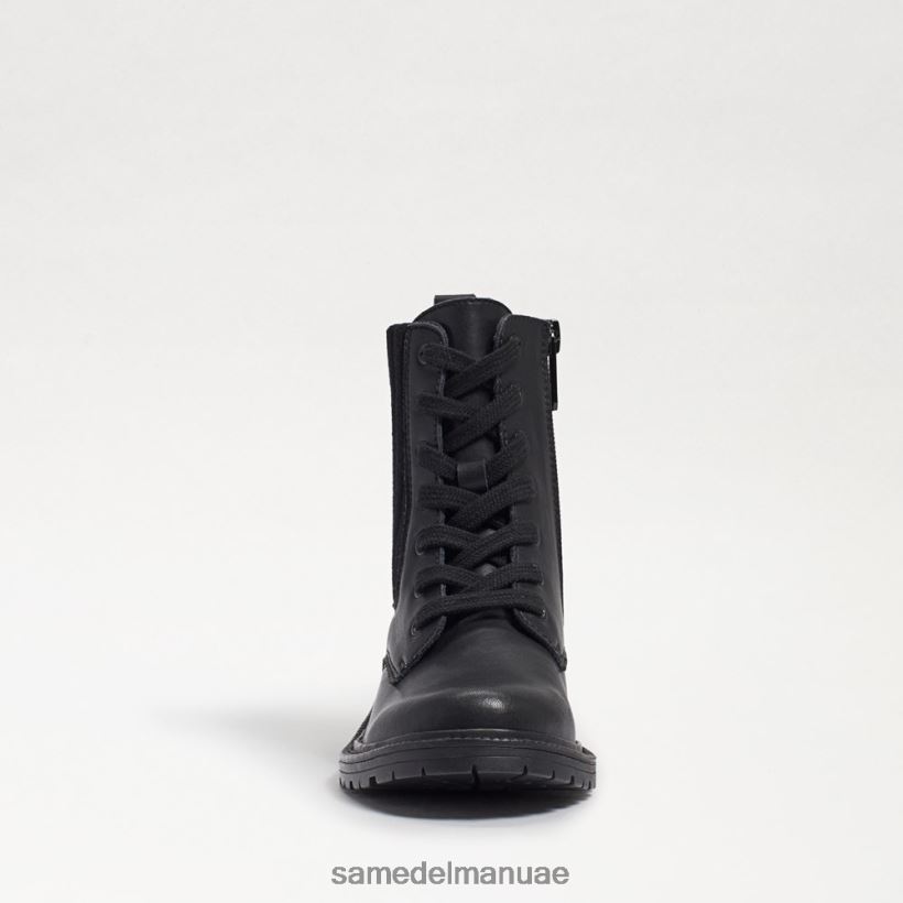 جلد أسود أحذية Sam Edelman أطفال التمهيد القتالي ليديل 246L6T1010