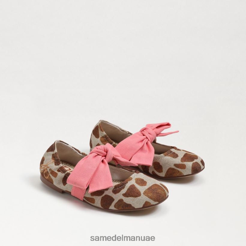 العاج / تان الزرافة أحذية Sam Edelman أطفال شقة باليه فيليسيتي 246L6T1023