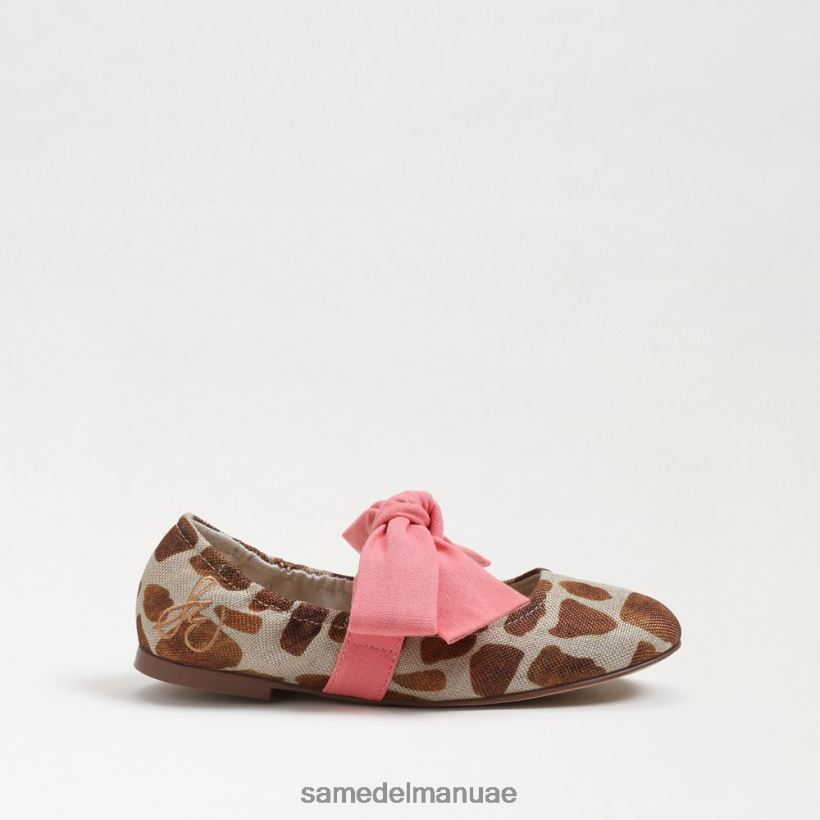 العاج / تان الزرافة أحذية Sam Edelman أطفال شقة باليه فيليسيتي 246L6T1023