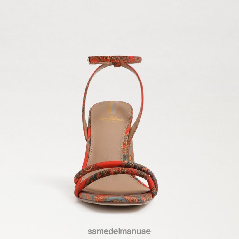 الخشخاش البرتقالي أحذية Sam Edelman نحيف صندل بكعب عريض من كيا 246L6T102