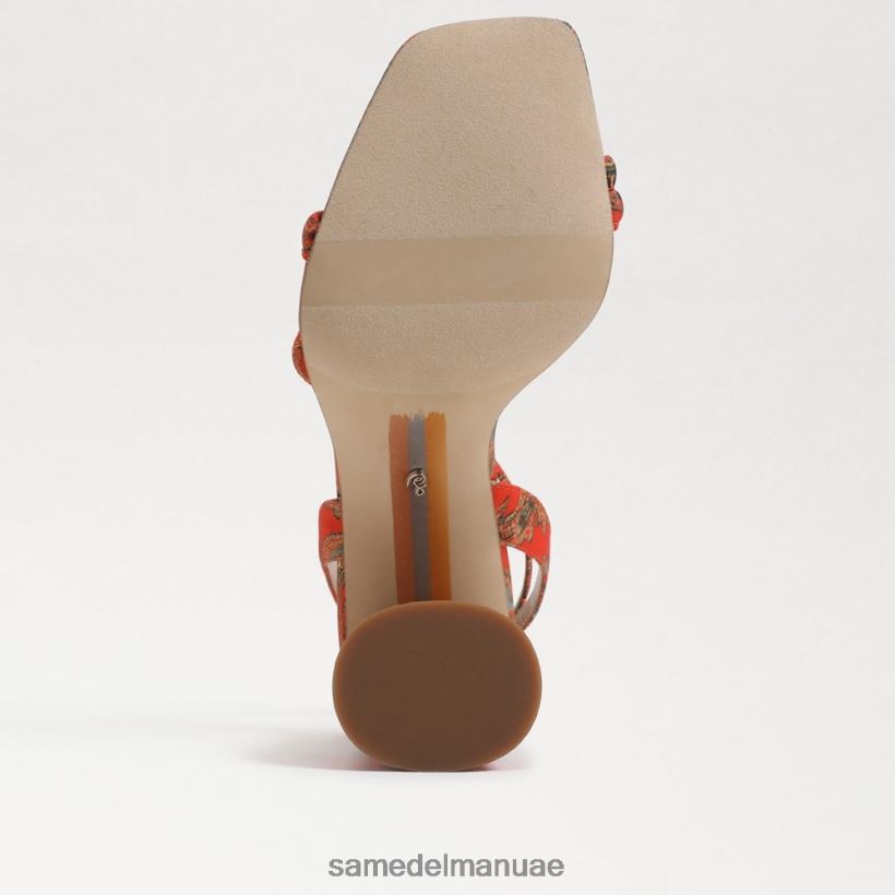 الخشخاش البرتقالي أحذية Sam Edelman نحيف صندل بكعب عريض من كيا 246L6T102