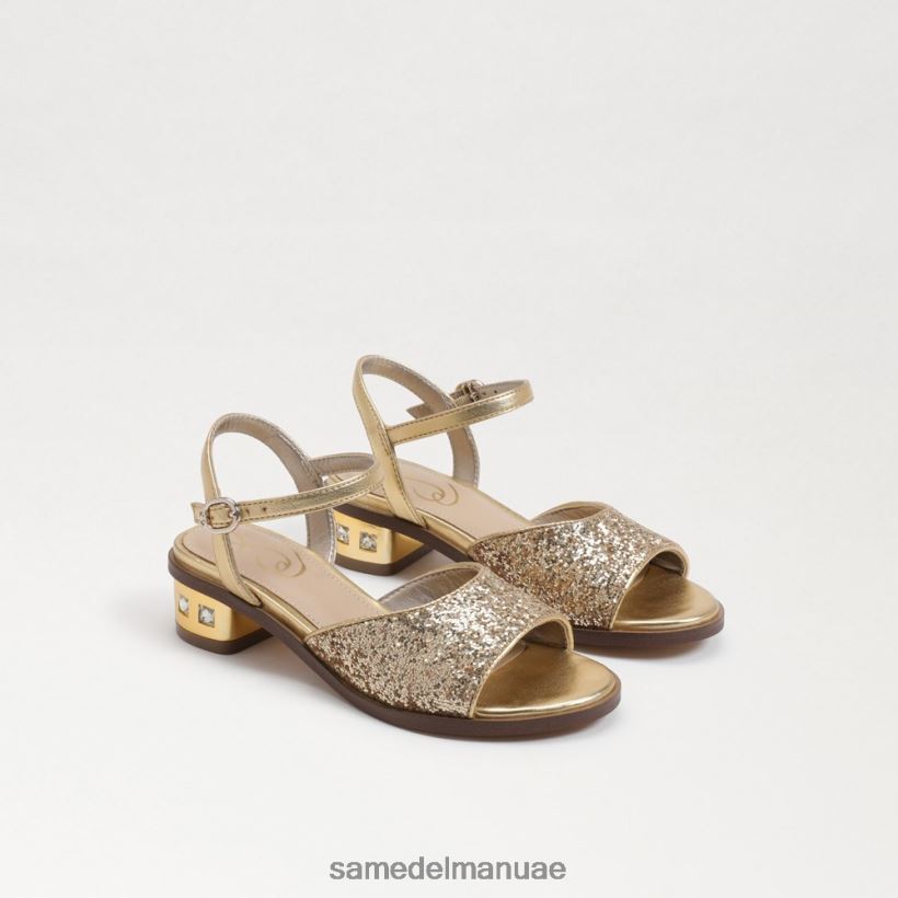 العنبر الذهب أحذية Sam Edelman أطفال صندل بكعب كتلة اللبلاب 246L6T1036