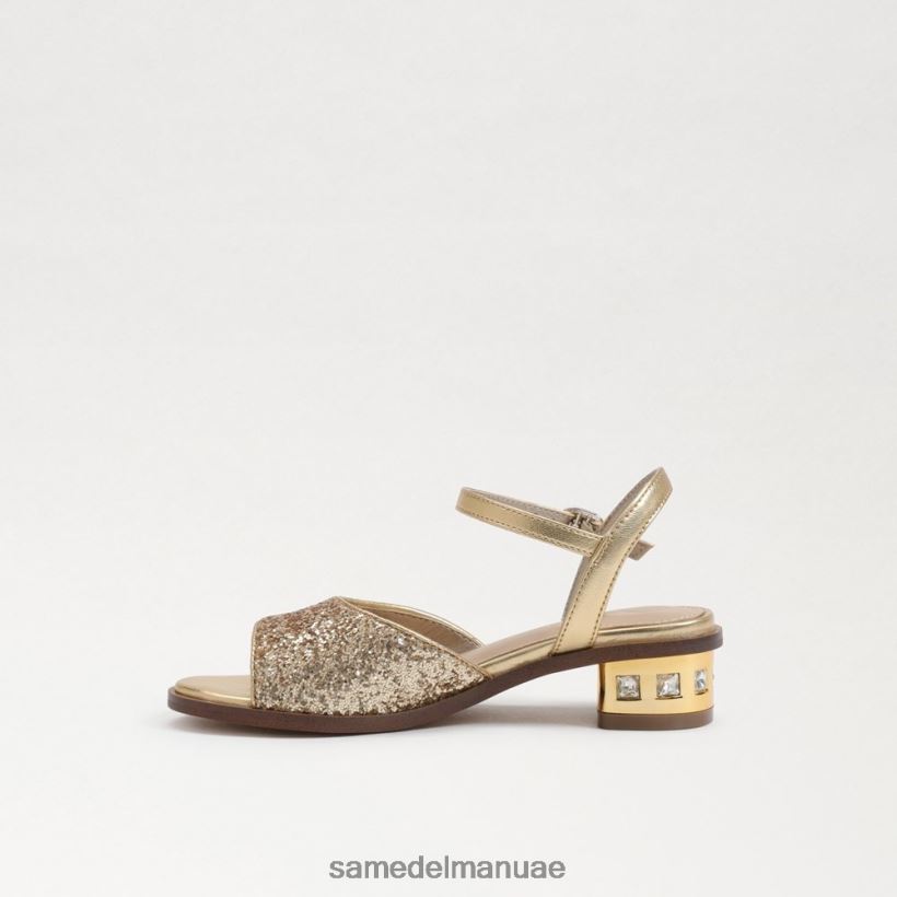 العنبر الذهب أحذية Sam Edelman أطفال صندل بكعب كتلة اللبلاب 246L6T1036