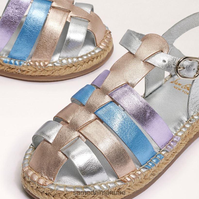 فضي ناعم/ذهبي وردي أحذية Sam Edelman أطفال صندل كورا 246L6T1040