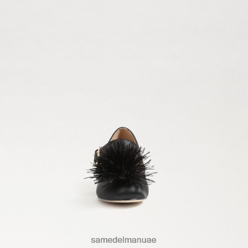 جلد أسود أحذية Sam Edelman أطفال تاليا كعب كتلة ماري جين 246L6T1046