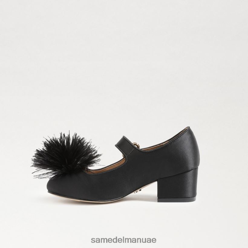 جلد أسود أحذية Sam Edelman أطفال تاليا كعب كتلة ماري جين 246L6T1046