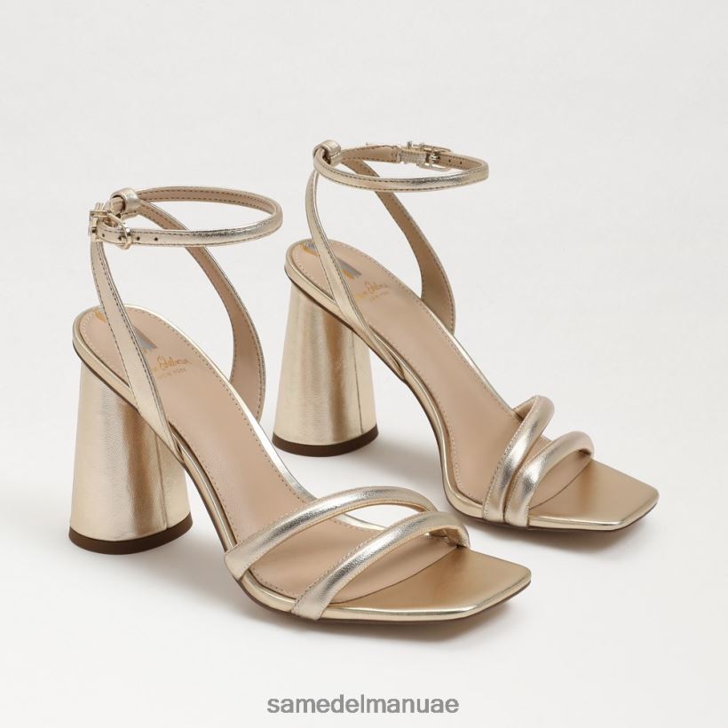 جلد أوراق الذهب أحذية Sam Edelman نحيف صندل بكعب عريض من كيا 246L6T105