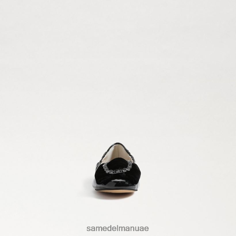المخمل الأسود أحذية Sam Edelman أطفال فرح باليه مسطحة 246L6T1055