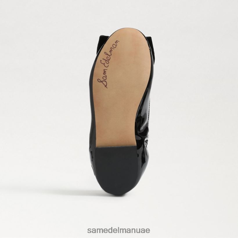 المخمل الأسود أحذية Sam Edelman أطفال فرح باليه مسطحة 246L6T1055