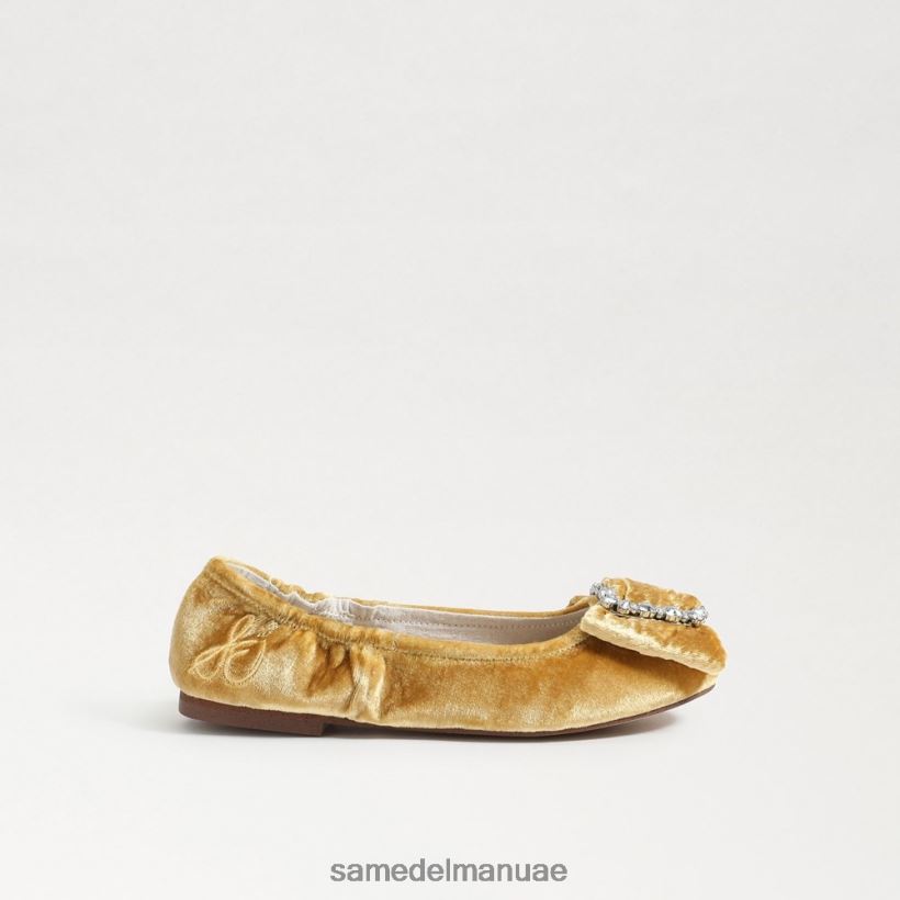 مخمل زعفران أحذية Sam Edelman أطفال فرح باليه مسطحة 246L6T1056