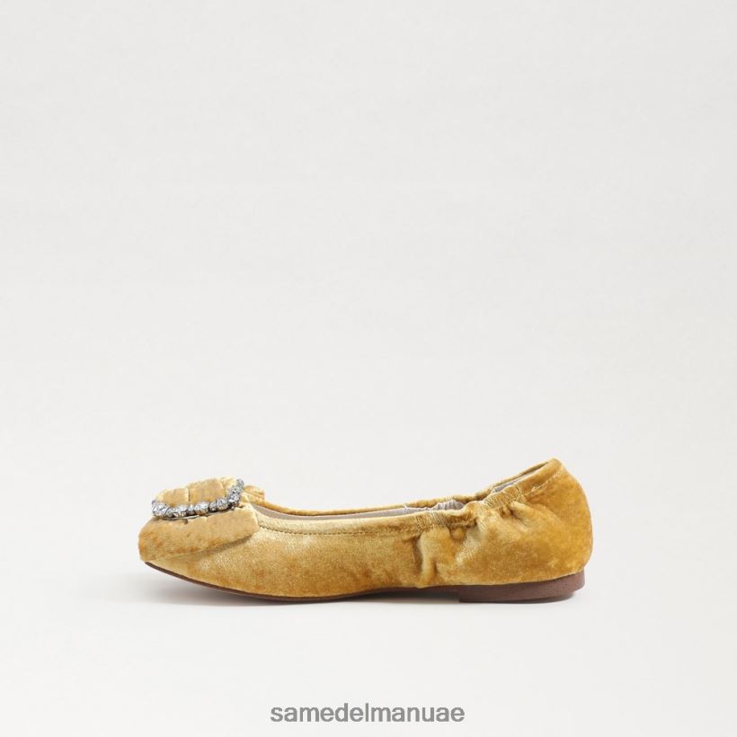 مخمل زعفران أحذية Sam Edelman أطفال فرح باليه مسطحة 246L6T1056
