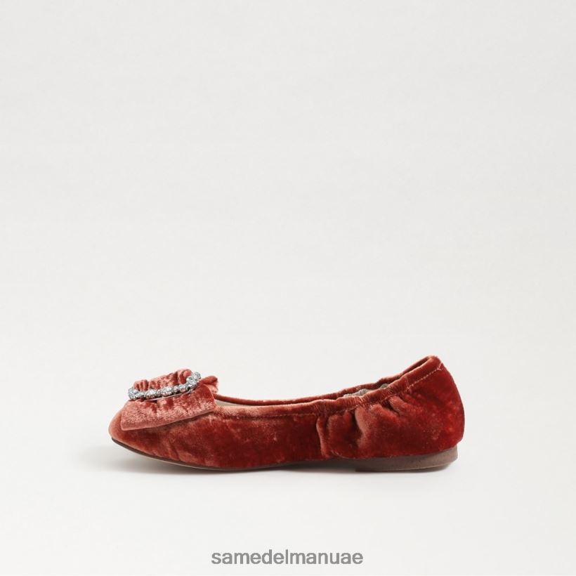 كانيون برتقالي مخملي أحذية Sam Edelman أطفال فرح باليه مسطحة 246L6T1058