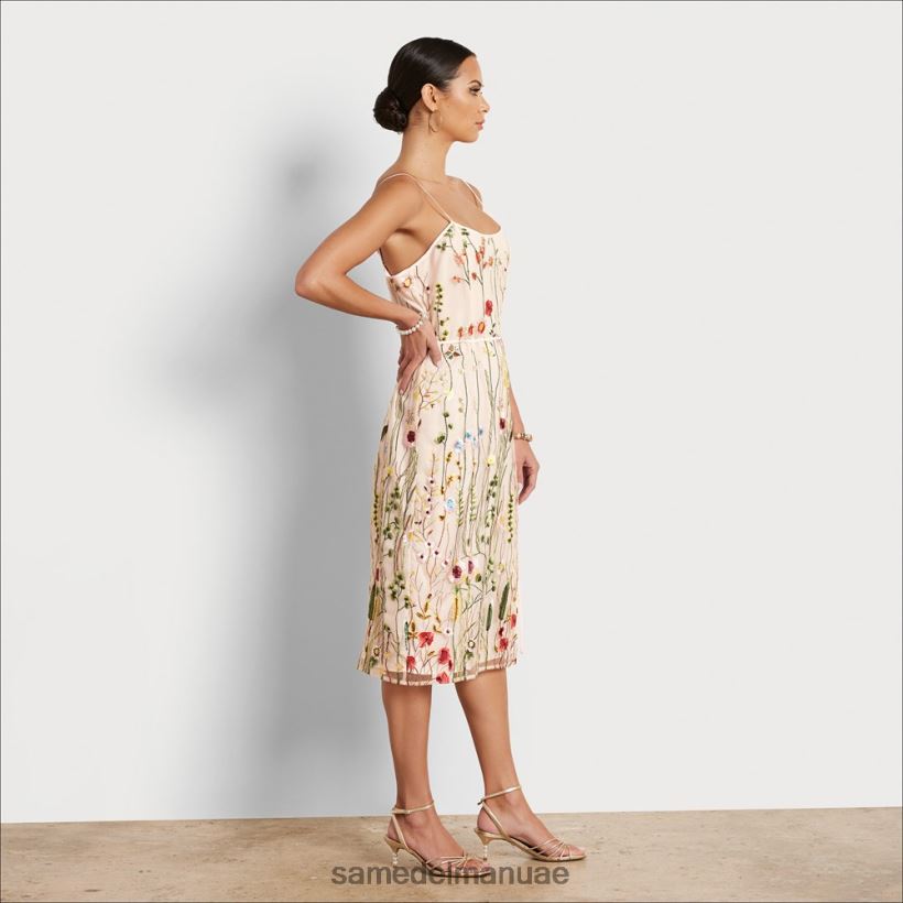 إكرو متعدد ثياب Sam Edelman نحيف فستان ميدي مطرز بالزهور 246L6T1064