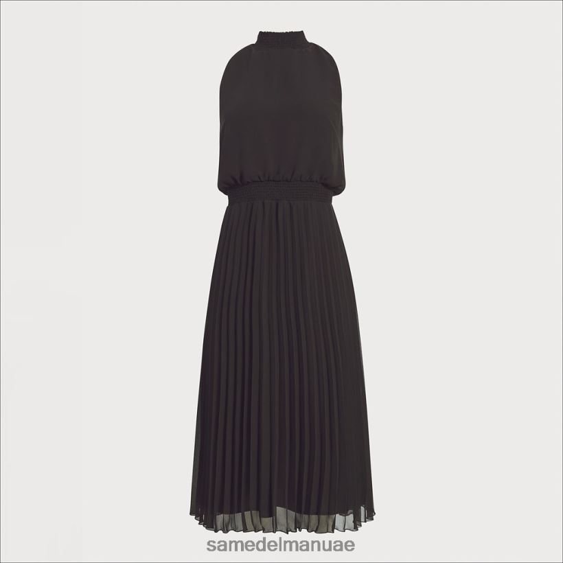 أسود ثياب Sam Edelman نحيف فستان ميدي برقبة عالية 246L6T1082