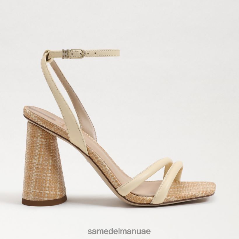 القمح المبيض أحذية Sam Edelman نحيف صندل بكعب عريض من كيا 246L6T108