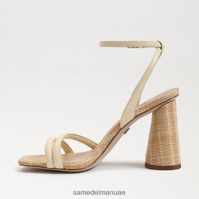 القمح المبيض أحذية Sam Edelman نحيف صندل بكعب عريض من كيا 246L6T108