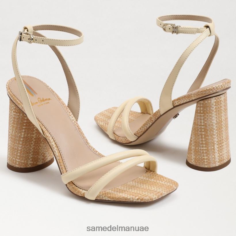 القمح المبيض أحذية Sam Edelman نحيف صندل بكعب عريض من كيا 246L6T108