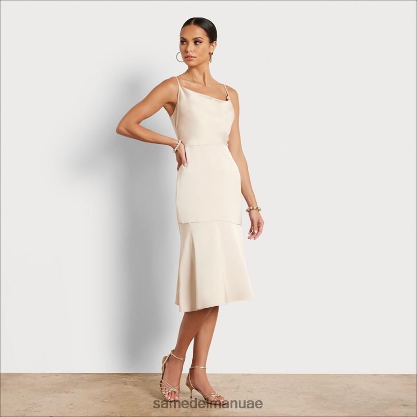 بيج إكرو ثياب Sam Edelman نحيف فستان ميدي برقبة دائرية 246L6T1107