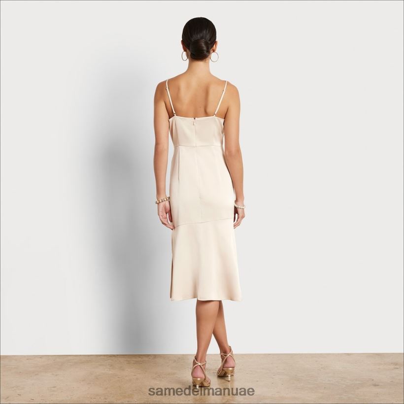 بيج إكرو ثياب Sam Edelman نحيف فستان ميدي برقبة دائرية 246L6T1107