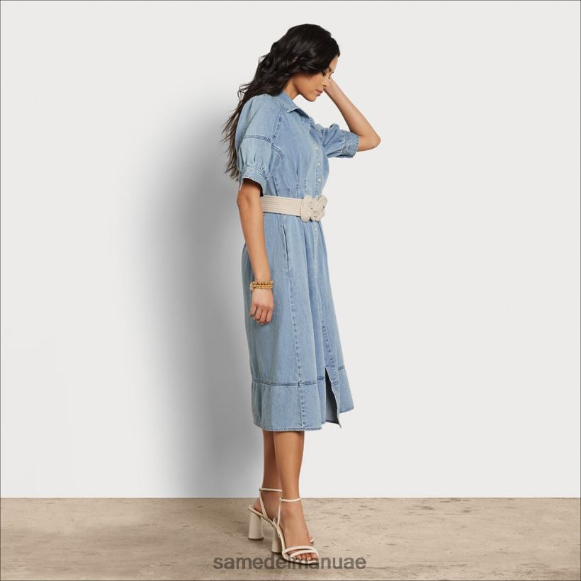 شامبراي أزرق ثياب Sam Edelman نحيف فستان آريا ميدي 246L6T1109