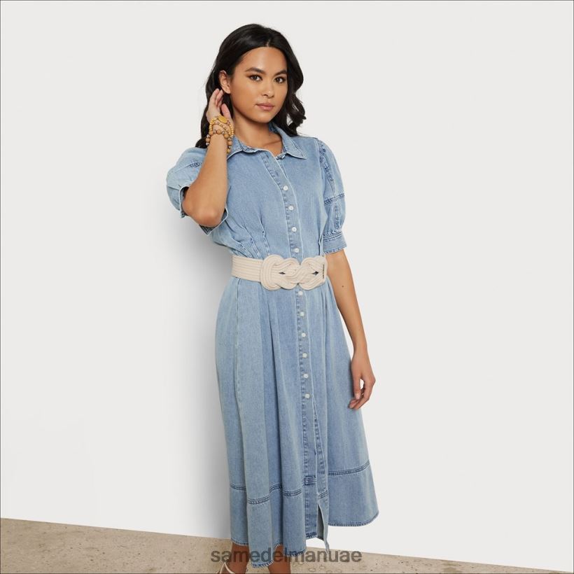 شامبراي أزرق ثياب Sam Edelman نحيف فستان آريا ميدي 246L6T1109