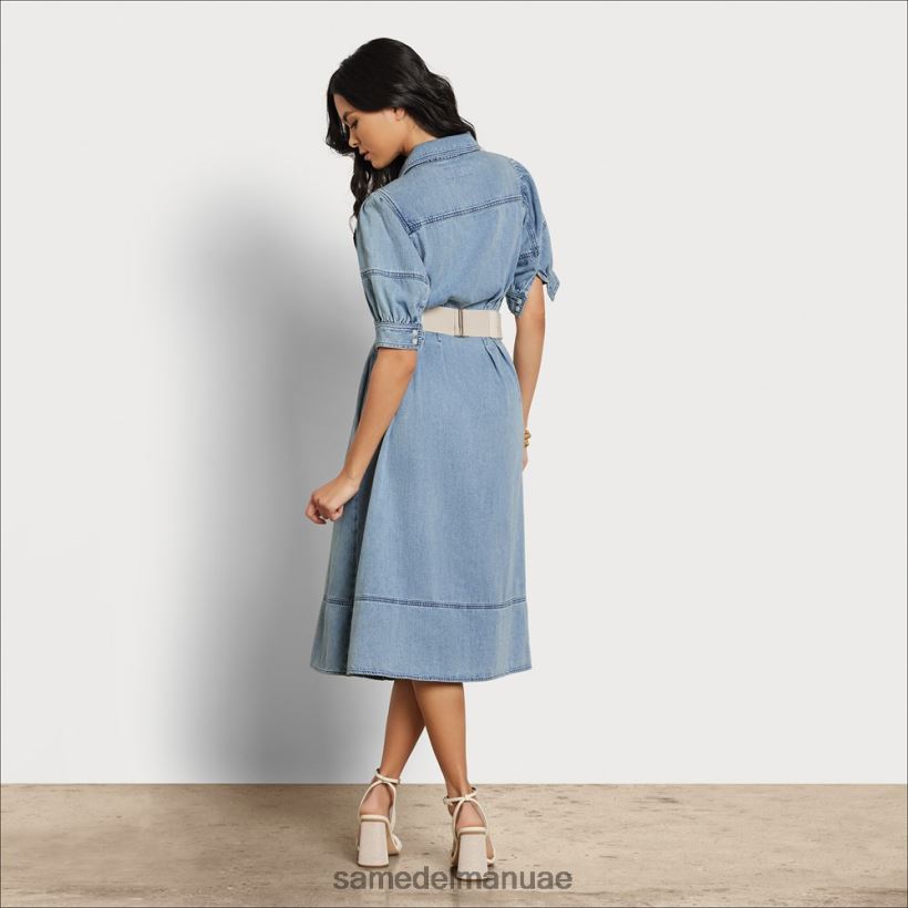شامبراي أزرق ثياب Sam Edelman نحيف فستان آريا ميدي 246L6T1109