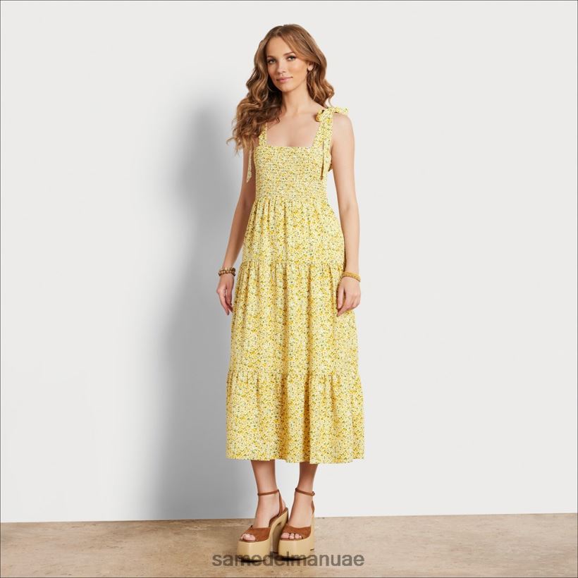 متعدد أصفر ثياب Sam Edelman نحيف فستان ماكسي زهري 246L6T1116