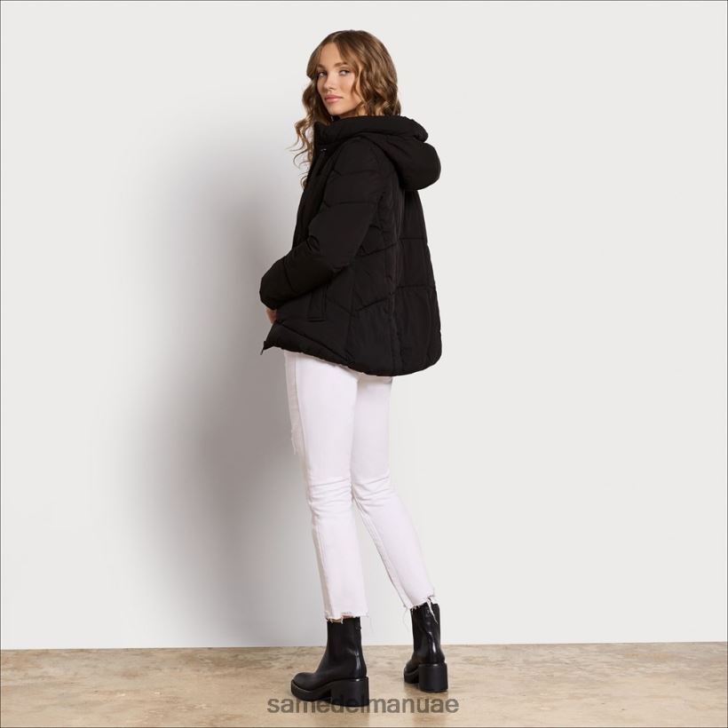 أسود ثياب Sam Edelman نحيف وسادة منتفخة طوق 246L6T1123