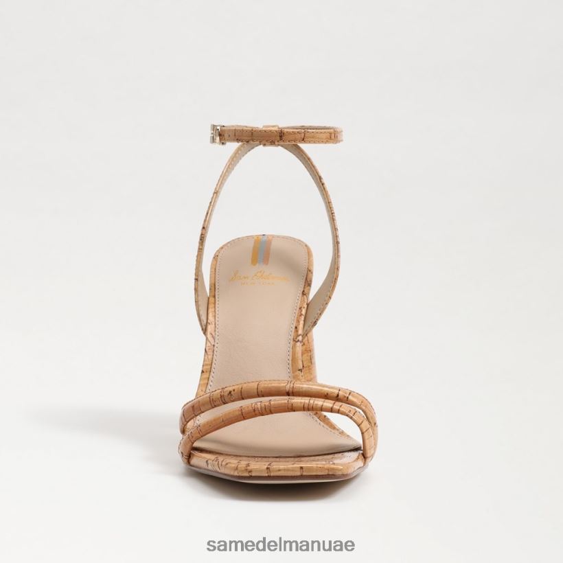 الفلين الطبيعي أحذية Sam Edelman نحيف صندل بكعب عريض من كيا 246L6T113