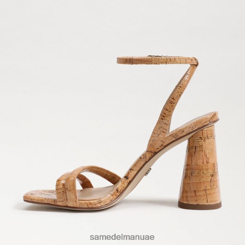 الفلين الطبيعي أحذية Sam Edelman نحيف صندل بكعب عريض من كيا 246L6T113