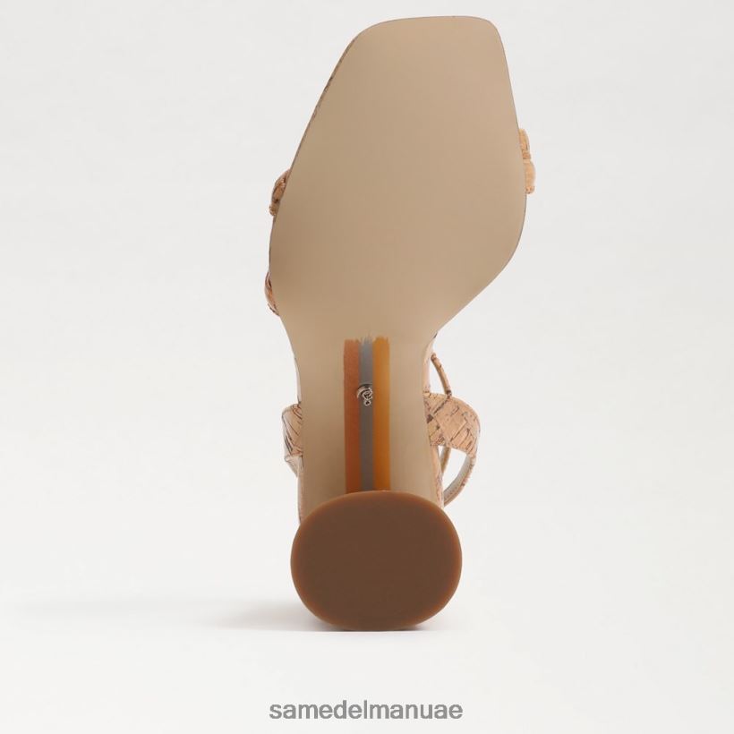 الفلين الطبيعي أحذية Sam Edelman نحيف صندل بكعب عريض من كيا 246L6T113