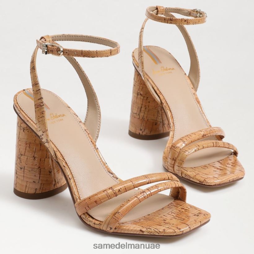 الفلين الطبيعي أحذية Sam Edelman نحيف صندل بكعب عريض من كيا 246L6T113