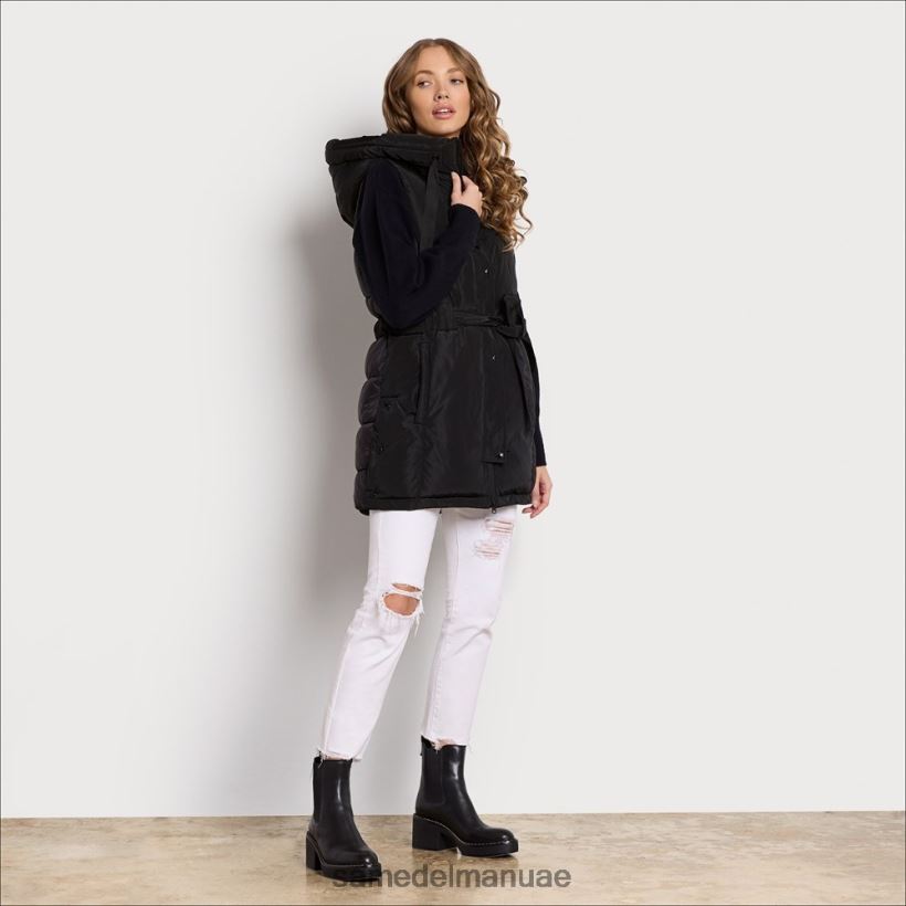 أسود ثياب Sam Edelman نحيف سترة قصيرة منتفخة ناعمة 246L6T1147