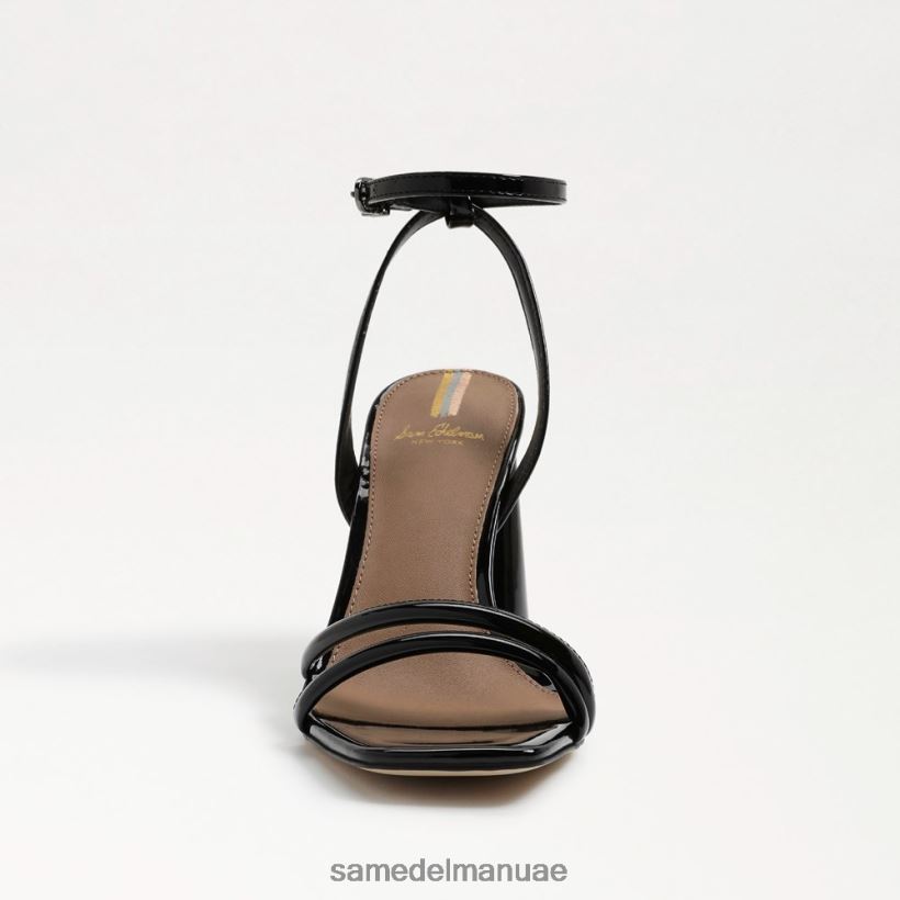 أسود براءة اختراع أحذية Sam Edelman نحيف صندل بكعب عريض من كيا 246L6T114