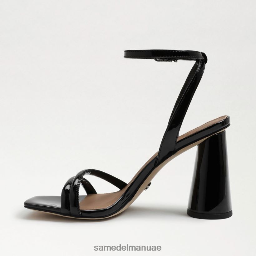 أسود براءة اختراع أحذية Sam Edelman نحيف صندل بكعب عريض من كيا 246L6T114