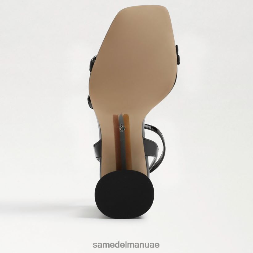 أسود براءة اختراع أحذية Sam Edelman نحيف صندل بكعب عريض من كيا 246L6T114