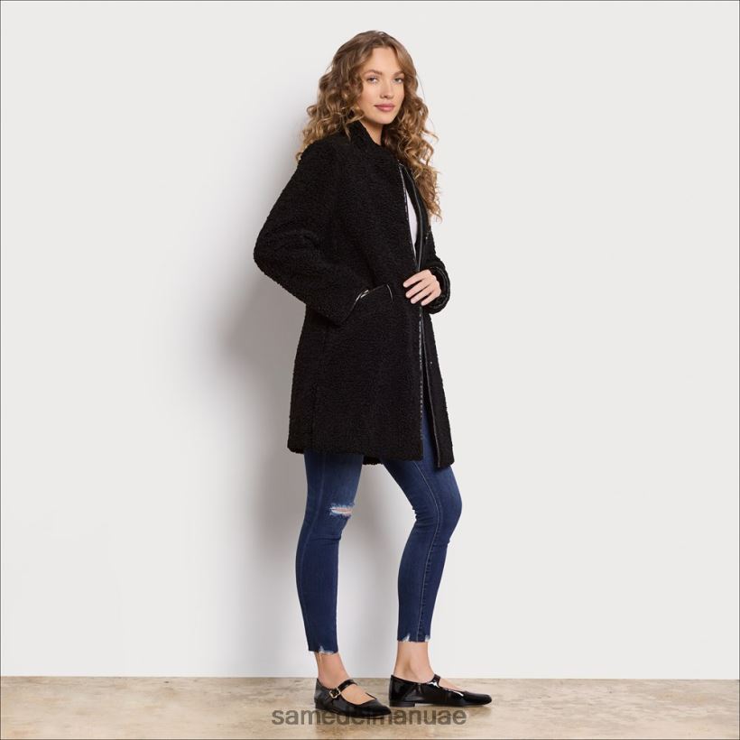 أسود ثياب Sam Edelman نحيف معطف تيدي 246L6T1162