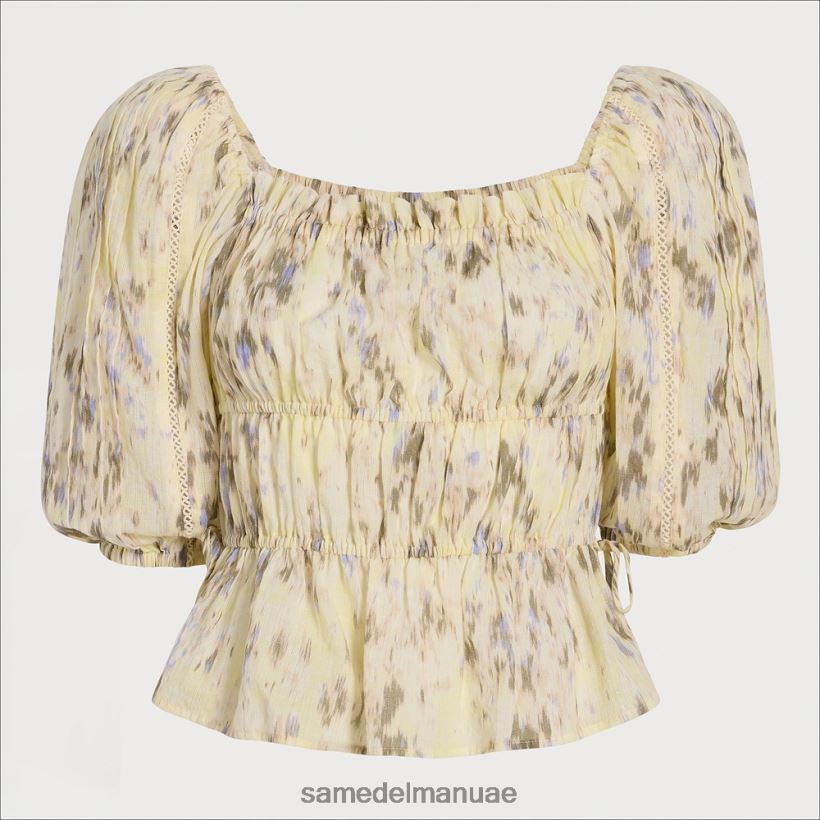 أصفر ثياب Sam Edelman نحيف قمة مرج طويلة الأكمام 246L6T1172