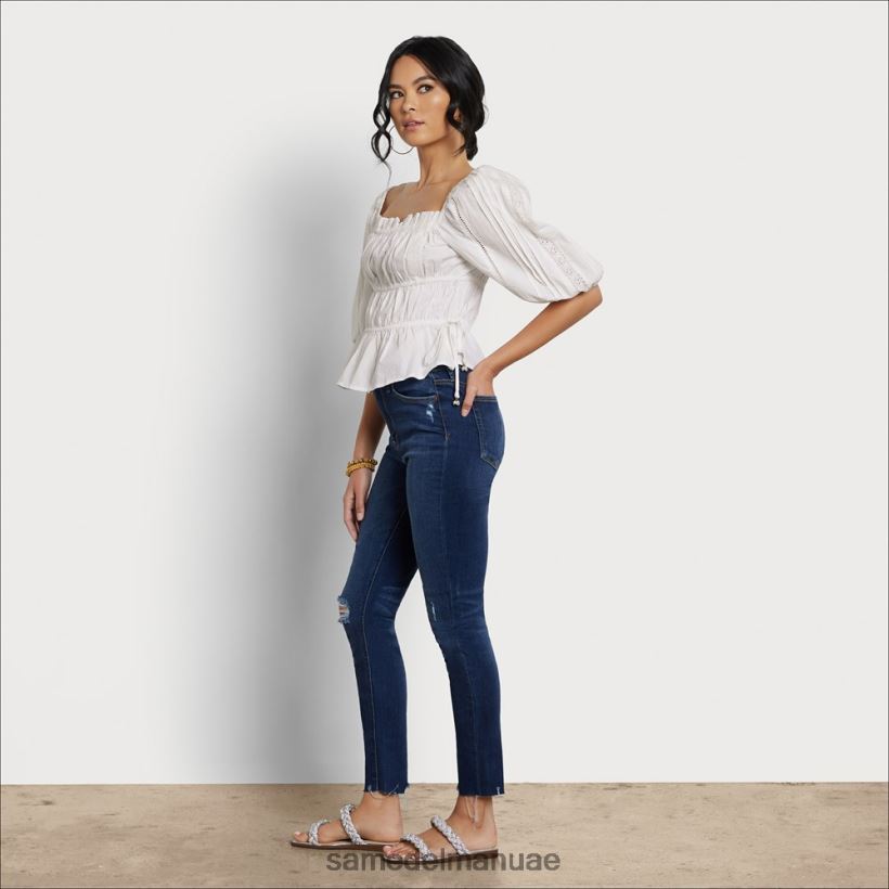 أبيض ثياب Sam Edelman نحيف قمة مرج طويلة الأكمام 246L6T1173