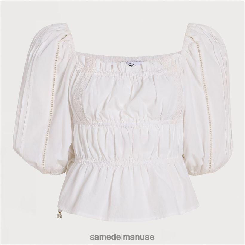 أبيض ثياب Sam Edelman نحيف قمة مرج طويلة الأكمام 246L6T1173