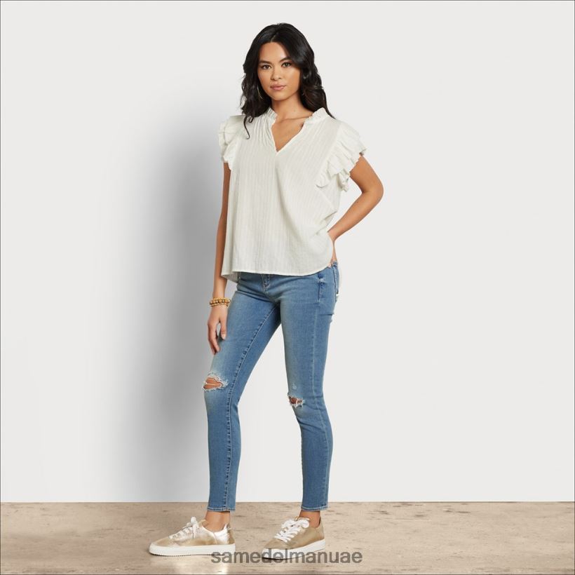الغردينيا ثياب Sam Edelman نحيف ري قصيرة الأكمام أعلى 246L6T1175