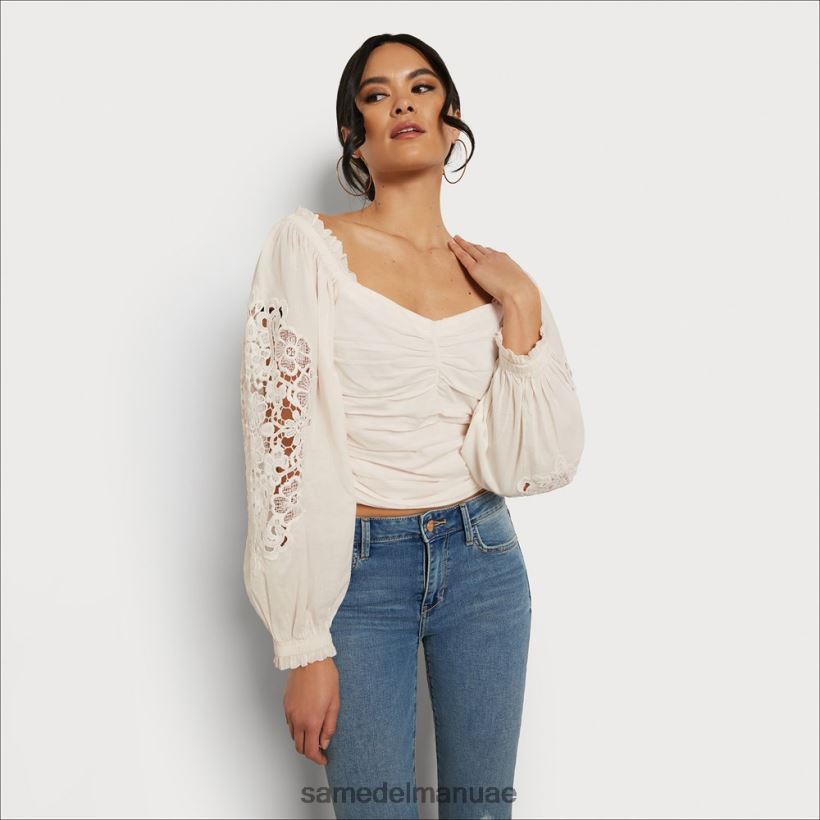 الغردينيا ثياب Sam Edelman نحيف ستيفي روش بلوزة طويلة الأكمام 246L6T1178