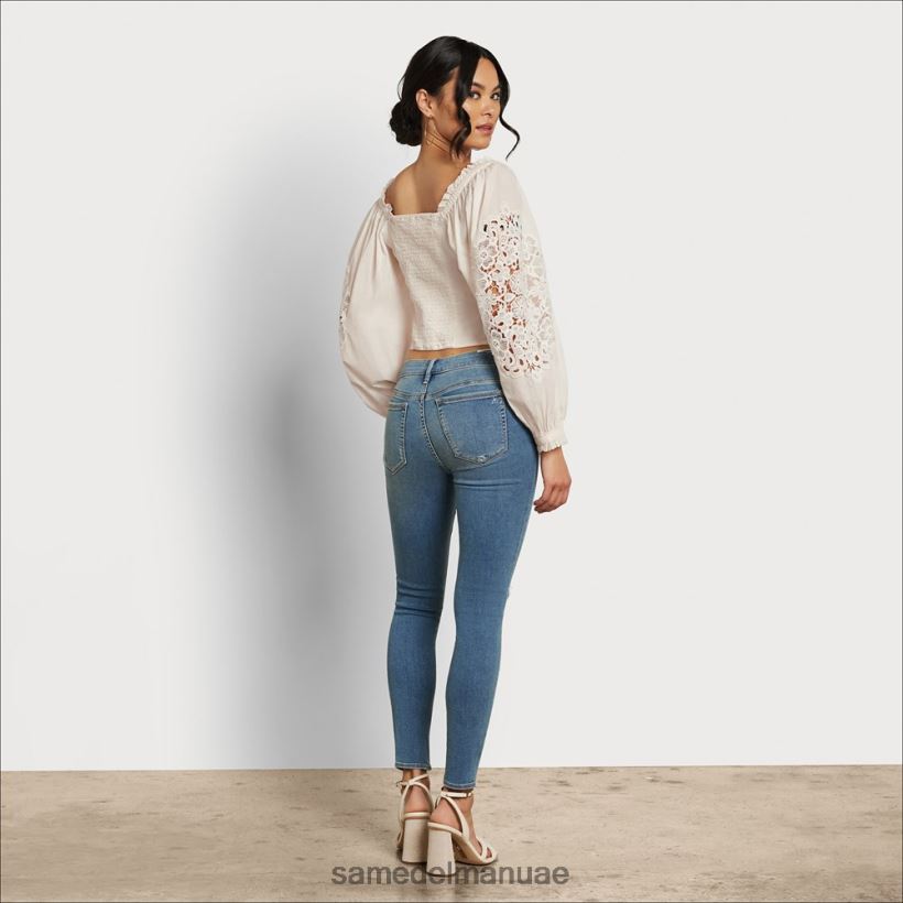 الغردينيا ثياب Sam Edelman نحيف ستيفي روش بلوزة طويلة الأكمام 246L6T1178