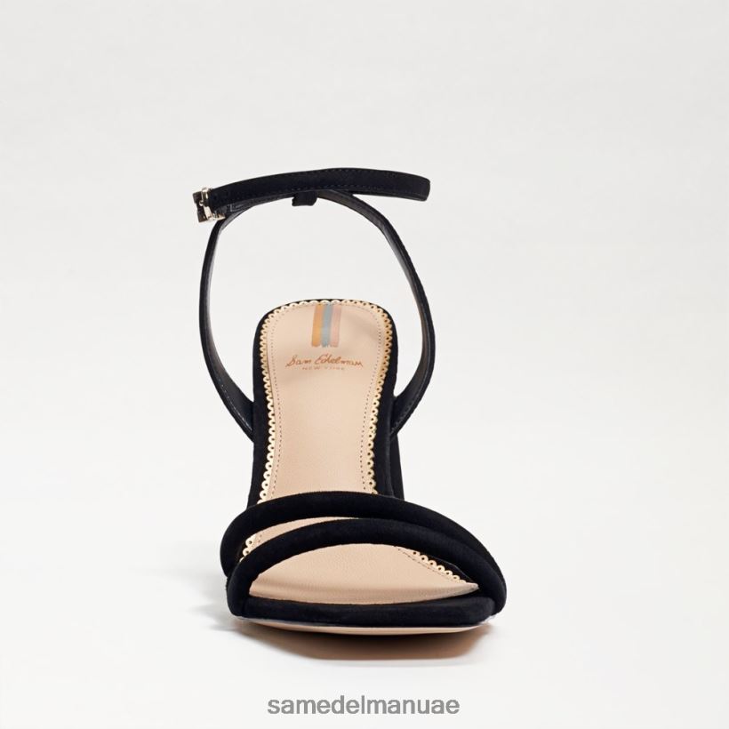 أسود أحذية Sam Edelman نحيف صندل بكعب عريض من كيا 246L6T117
