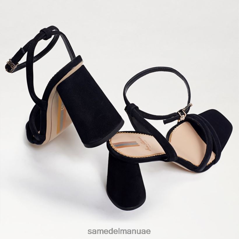 أسود أحذية Sam Edelman نحيف صندل بكعب عريض من كيا 246L6T117