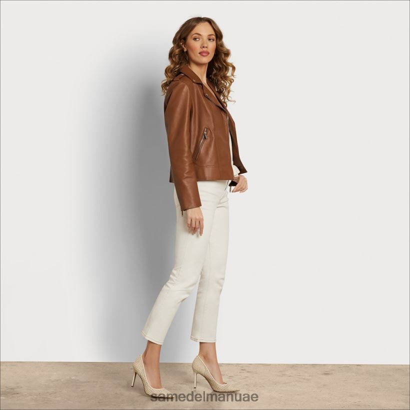 كونياك ثياب Sam Edelman نحيف سترة موتو جلدية 246L6T1180